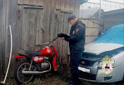 В Нижегородской области полицейские изъяли у гражданина мотоцикл за повторную езду в состоянии алкогольного опьянения